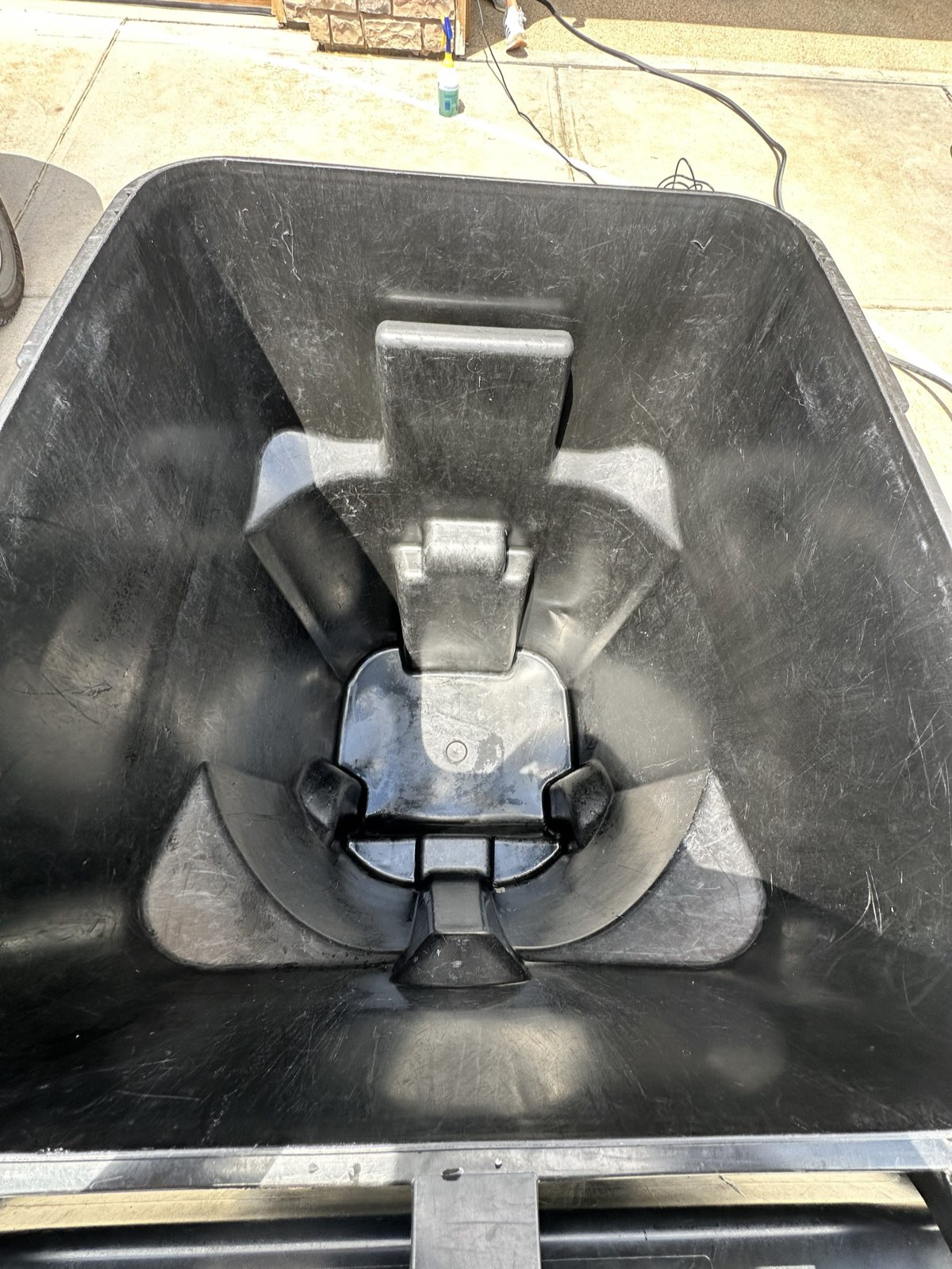 The same trash bin clean and residue-free after a Premier Bin Cleaning service